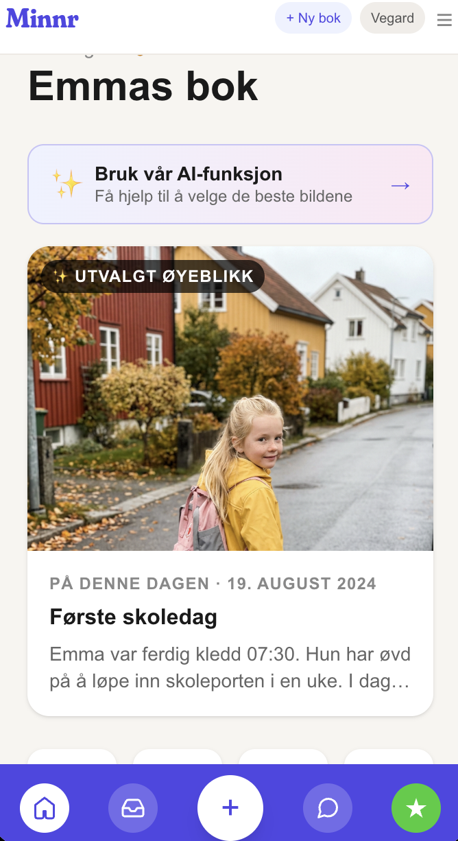 Minnr på mobil — Emmas bok